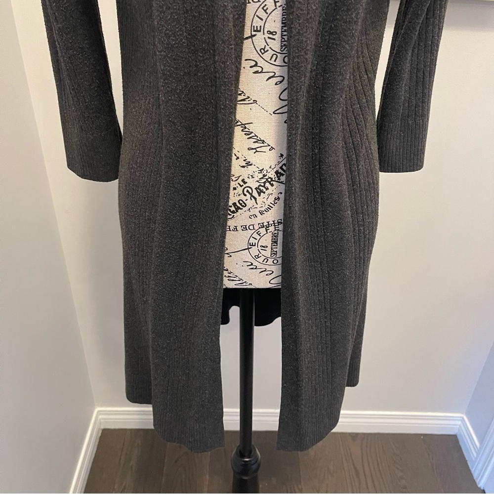 Cable & Gauge Black Open-Front Cardigan Sweater Size Small - Picture 4 of 12